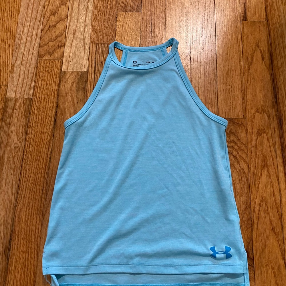 Under armour youth small blue tank